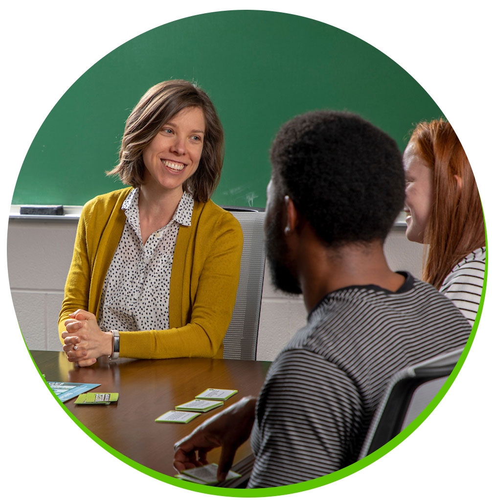 Dr. Jessica Cundiff with students